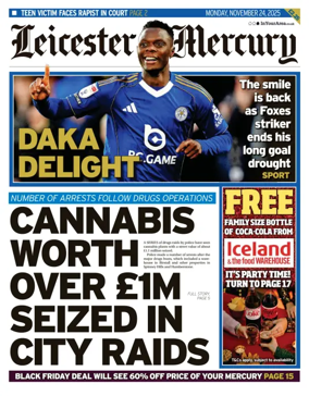 Cover of Leicester Mercury
