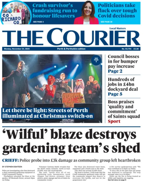 Cover of The Courier & Advertiser (Perth and Perthshire Edition)