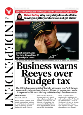 Cover of The Independent