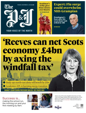 Cover of The Press and Journal (Aberdeenshire)