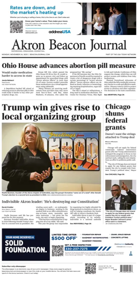 Cover of Akron Beacon Journal