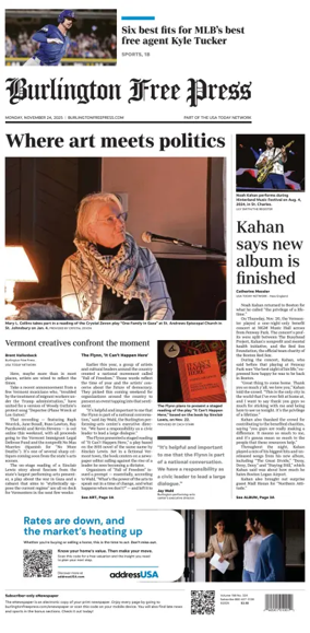 Cover of Burlington Free Press