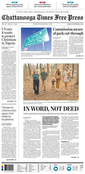 Cover of Chattanooga Times Free Press