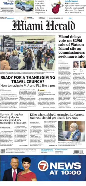 Cover of Miami Herald