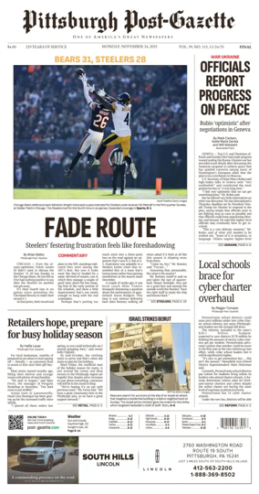 Cover of Pittsburgh Post-Gazette