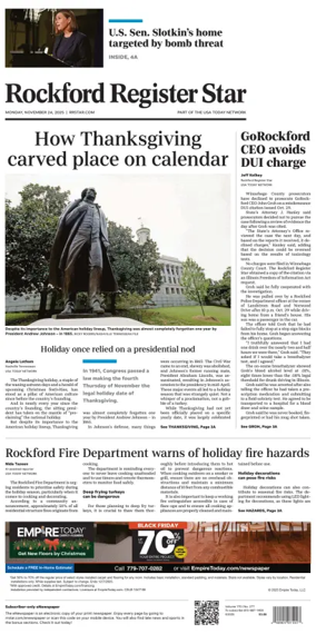 Cover of Rockford Register Star