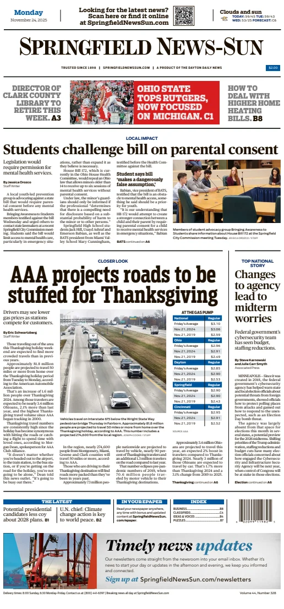 Cover of Springfield News-Sun