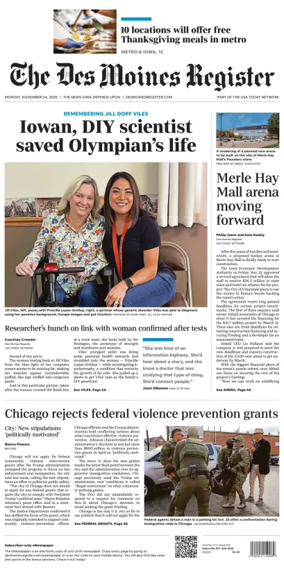 Cover of The Des Moines Register