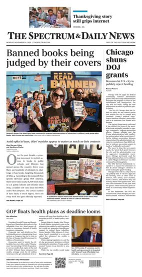 Cover of The Spectrum & Daily News