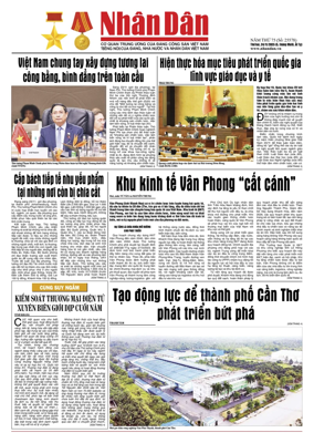 Cover of Nhan Dan newspaper