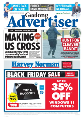 Cover of Geelong Advertiser