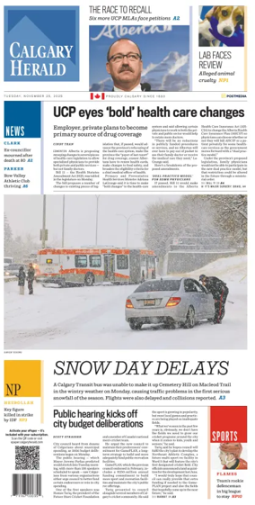 Cover of Calgary Herald