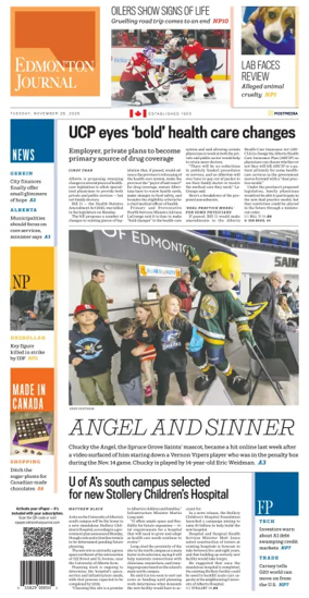 Cover of Edmonton Journal