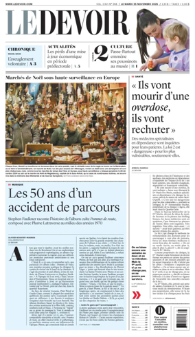 Cover of Le Devoir