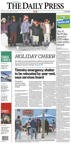 Cover of The Daily Press (Timmins)