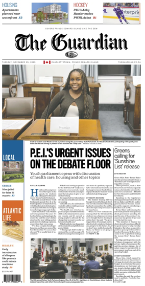 Cover of The Guardian (Charlottetown)