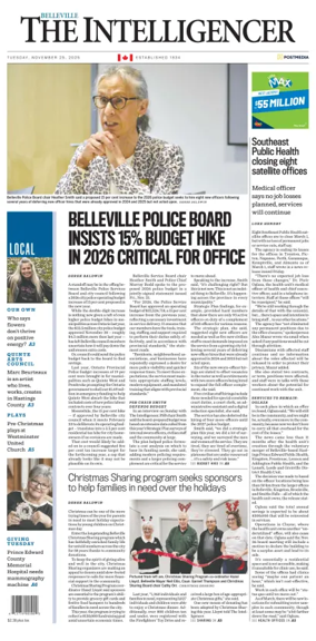 Cover of The Intelligencer (Belleville)