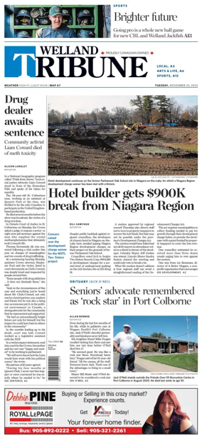 Cover of The Welland Tribune