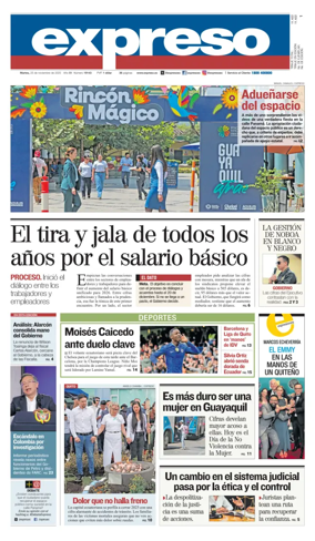 Cover of Diario Expreso