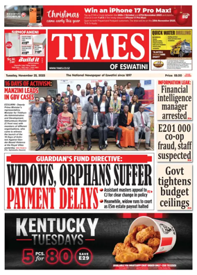 Cover of Times of Eswatini