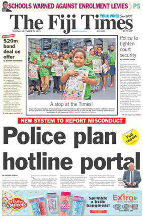 Cover of The Fiji Times