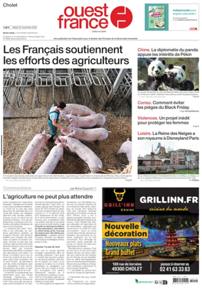 Cover of Ouest France (Cholet)