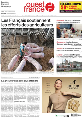 Cover of Ouest France (Lannion)