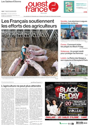 Cover of Ouest France (Les Sables-d'Olonne)