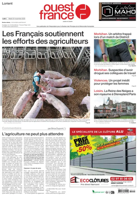 Cover of Ouest France (Lorient)