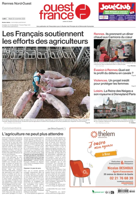 Cover of Ouest France (Rennes Nord)