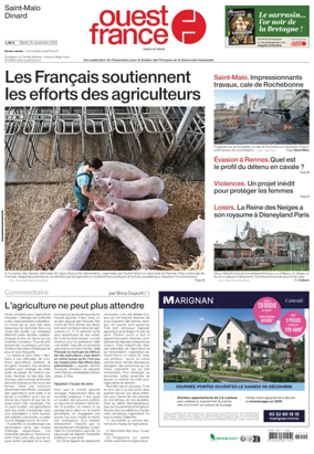 Cover of Ouest France (Saint-Malo)