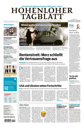 Cover of Hohenloher Tagblatt