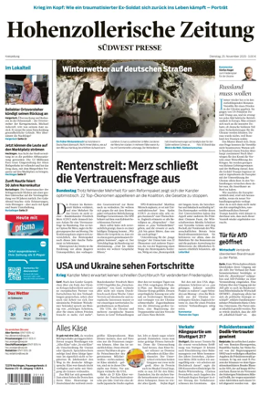Cover of Hohenzollerische Zeitung