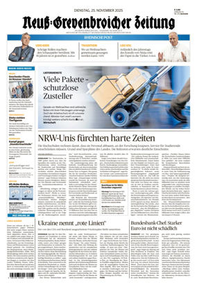 Cover of Neuss-Grevenbroicher Zeitung Neuss