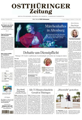 Cover of Ostthüringer Zeitung (Saale-Holzland-Kreis)
