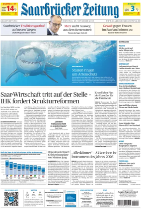 Cover of Saarbruecker Zeitung