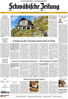 Cover of Schwaebische Zeitung (Ravensburg / Weingarten)