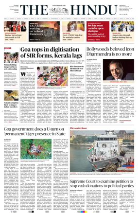 Cover of The Hindu - International