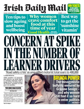 Cover of Irish Daily Mail