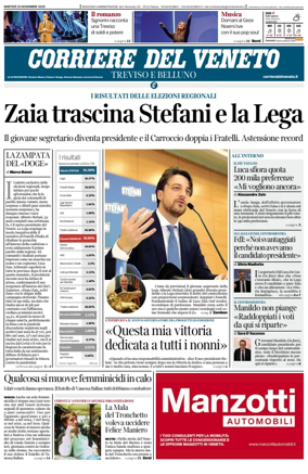Cover of Corriere del Veneto (Treviso e Belluno)