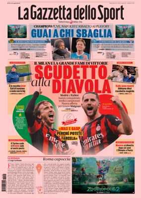 Cover of La Gazzetta dello Sport 