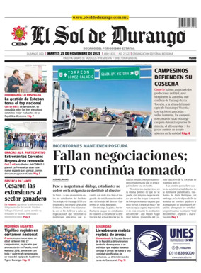 Cover of El Sol de Durango