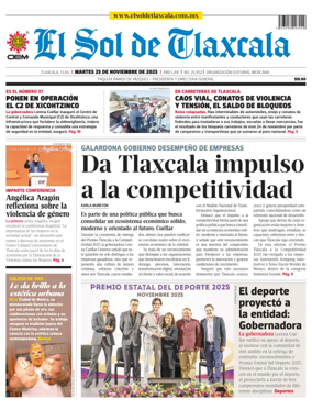 Cover of El Sol de Tlaxcala