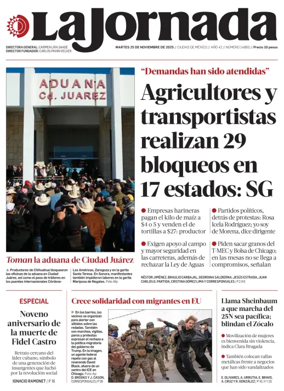 Cover of La Jornada
