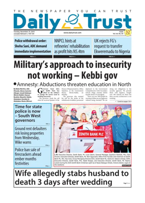 Cover of Daily Trust