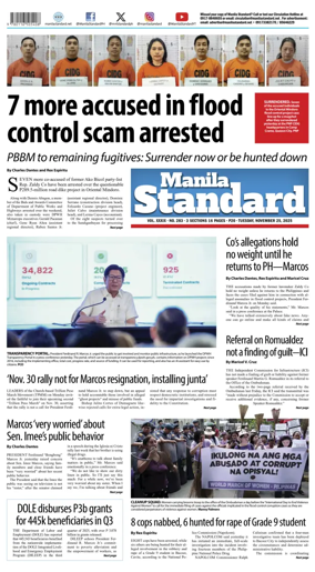 Cover of Manila Standard