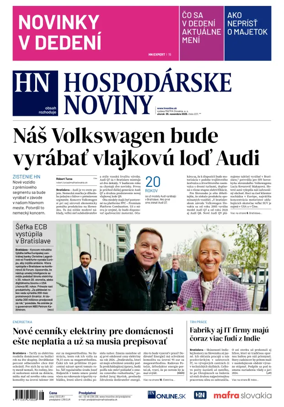 Cover of Hospodárske noviny