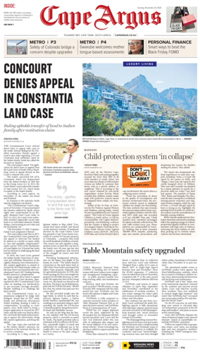 Cover of Cape Argus (PM Edition)