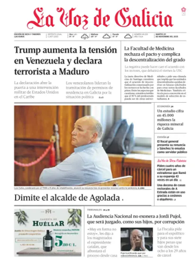 Cover of La Voz de Galicia (Deza)