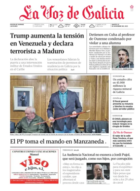 Cover of La Voz de Galicia (Ourense)